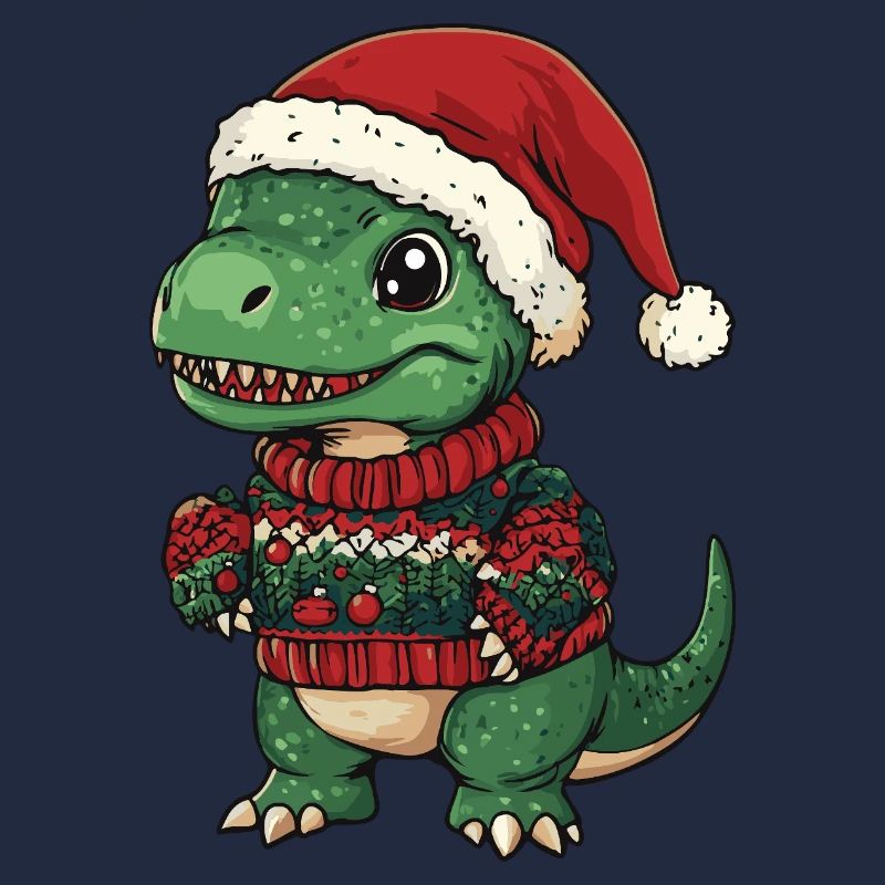 Dinosaurier T-Rex Weihnachten