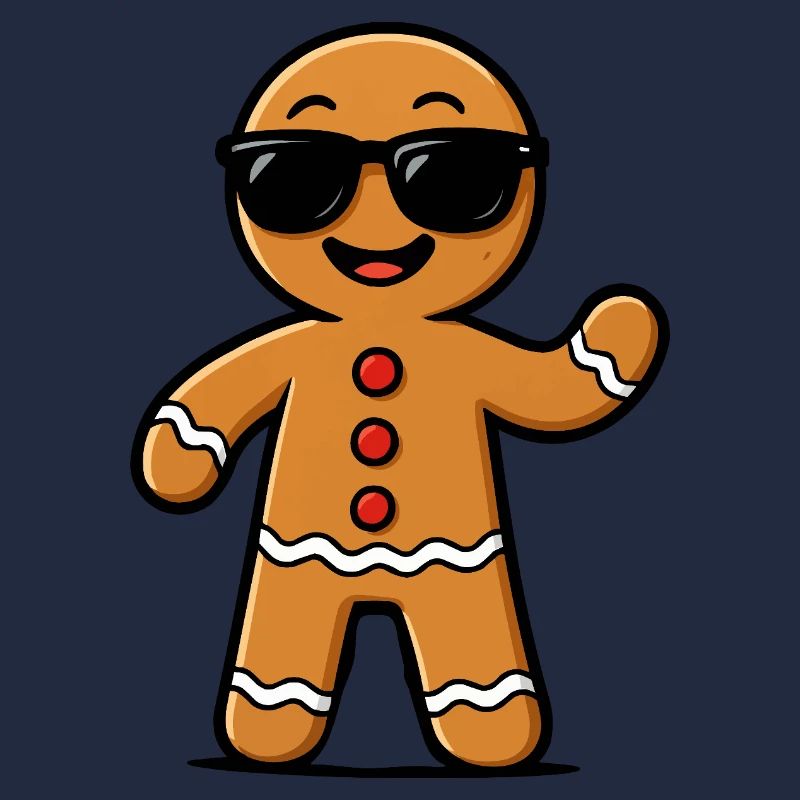 Gingerbread Man with Sunglasses