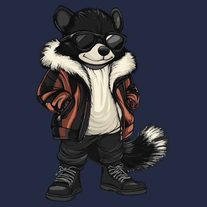 Stinktier Cool Winter