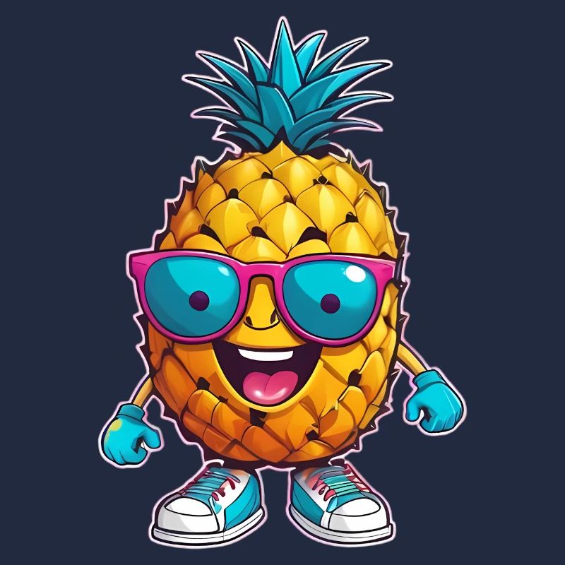 Ananas Cartoon Sonnenbrille