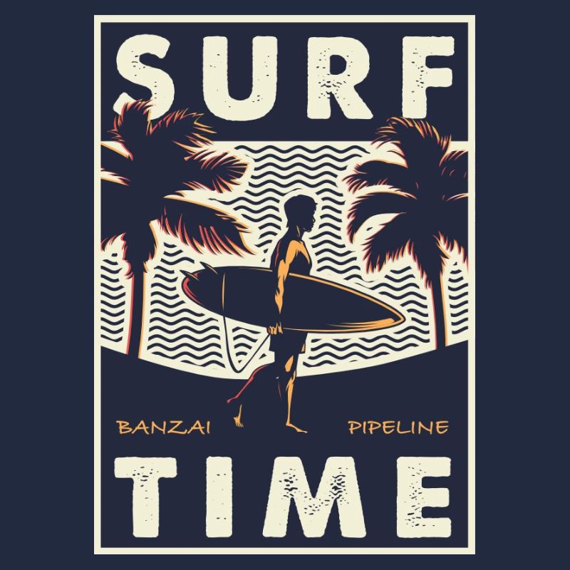 Surfer Zeit Retro Wellen