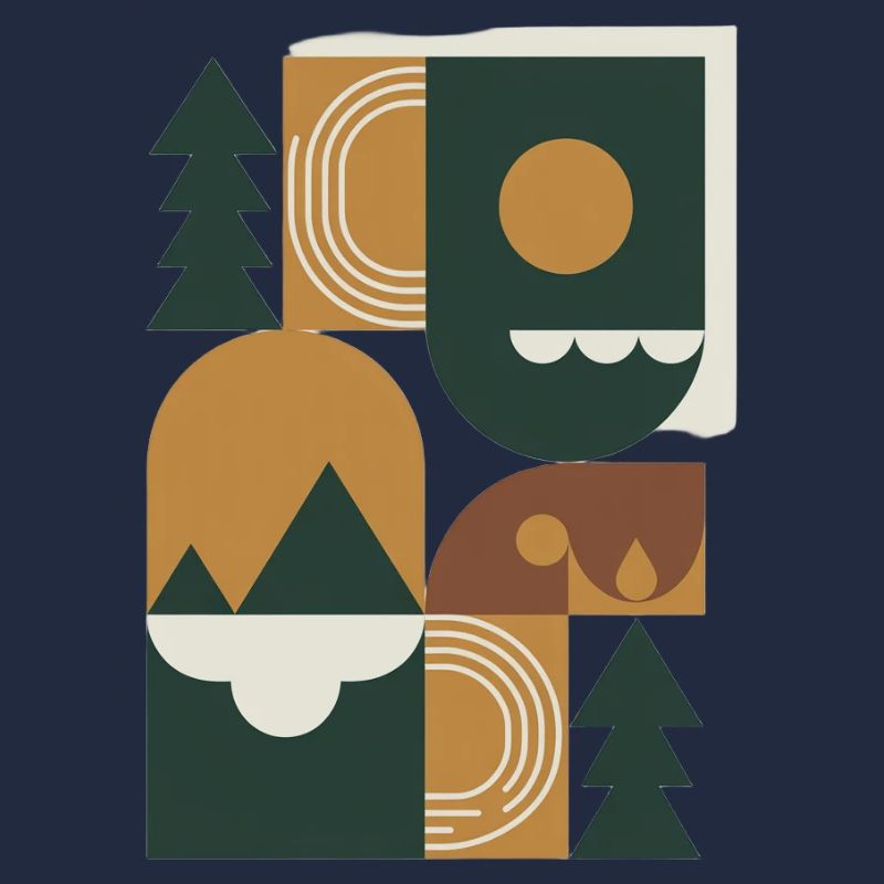 Geometrisches Naturblockdesign
