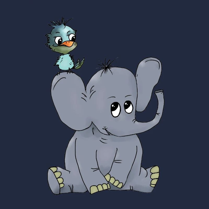 Elefant_mit_Vogel