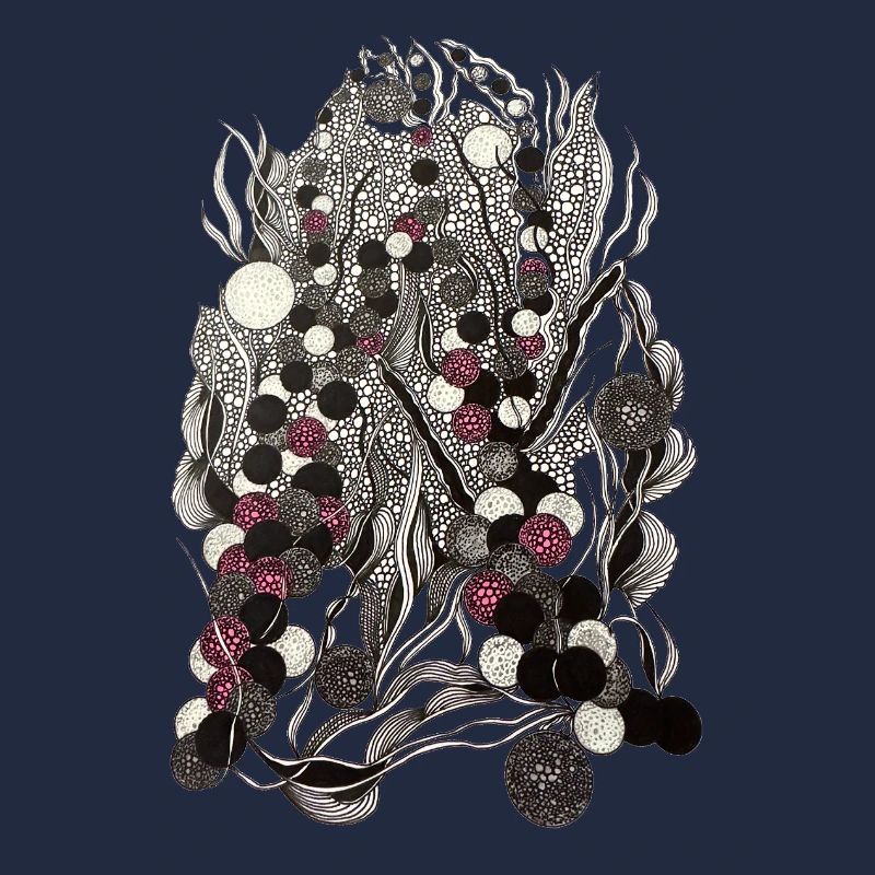 Monochrome Botanical Dotted Fabrics