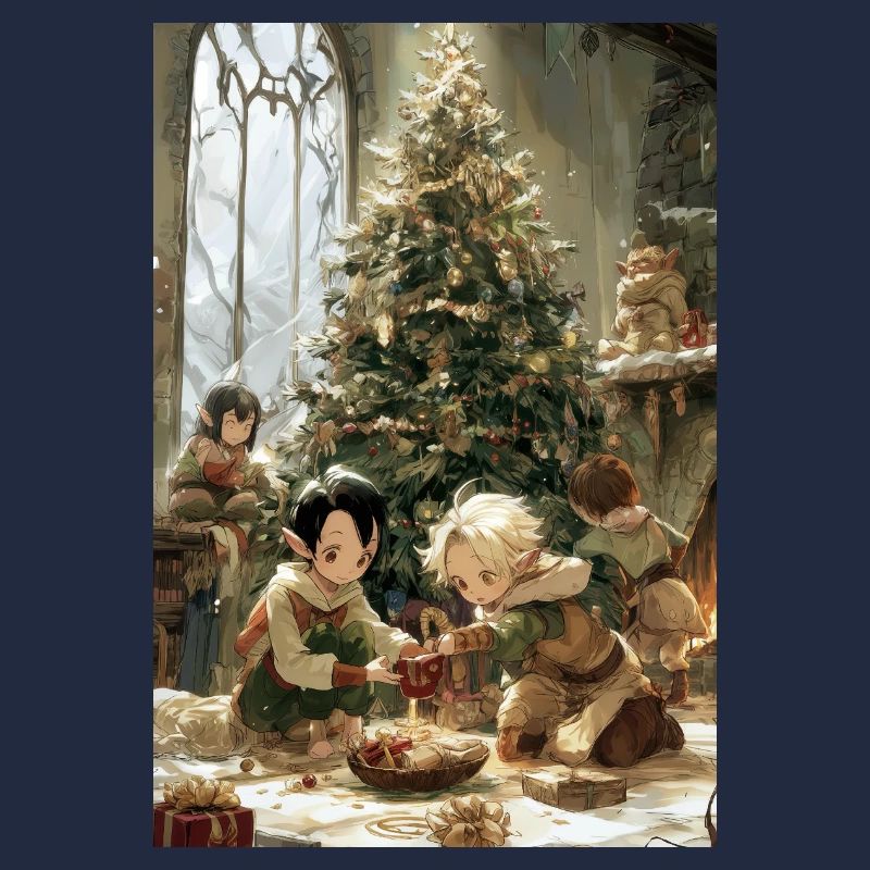 Kinder mit einem Feenbaum