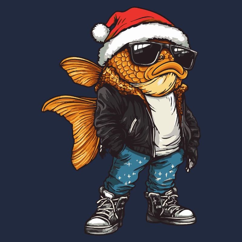 Goldfisch Weihnachten Winter