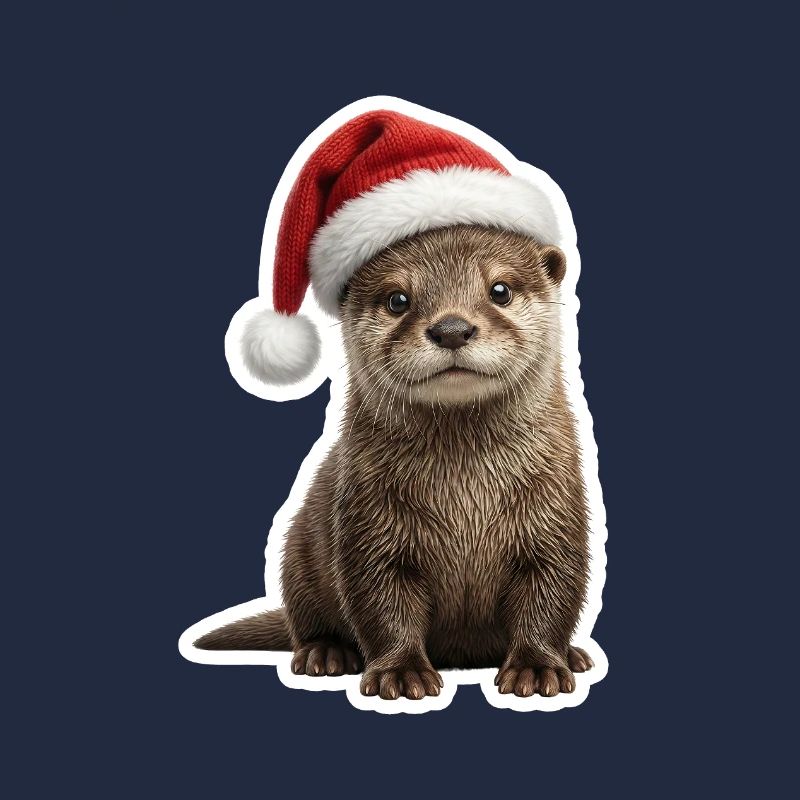 Cute otter ready for feast