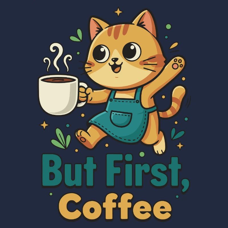 Kaffee Zuerst Katze