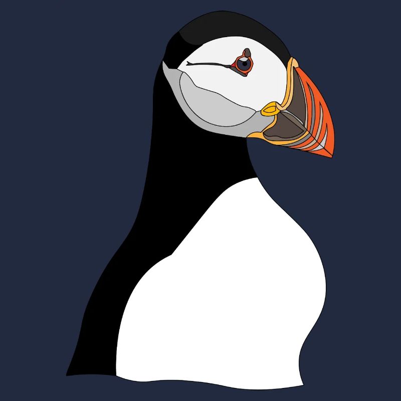 Puffin Head Print