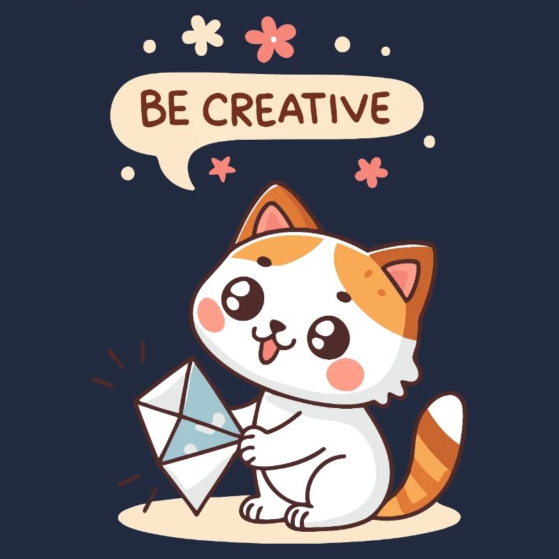 Chat Kawaii Créatif
