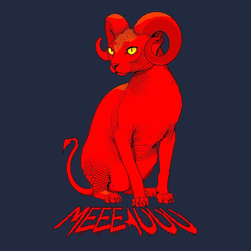 Dämonen-Sphinx-Katze: Rote Meeeauuu