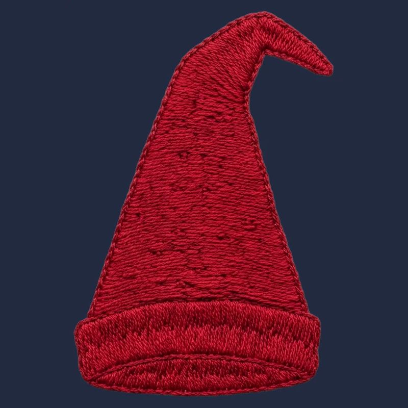 Gnome hat in embroidered look (printed)