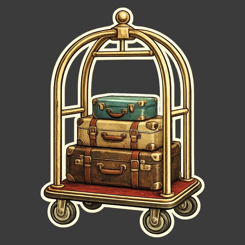 Vintage Box Trolley Travel Stack