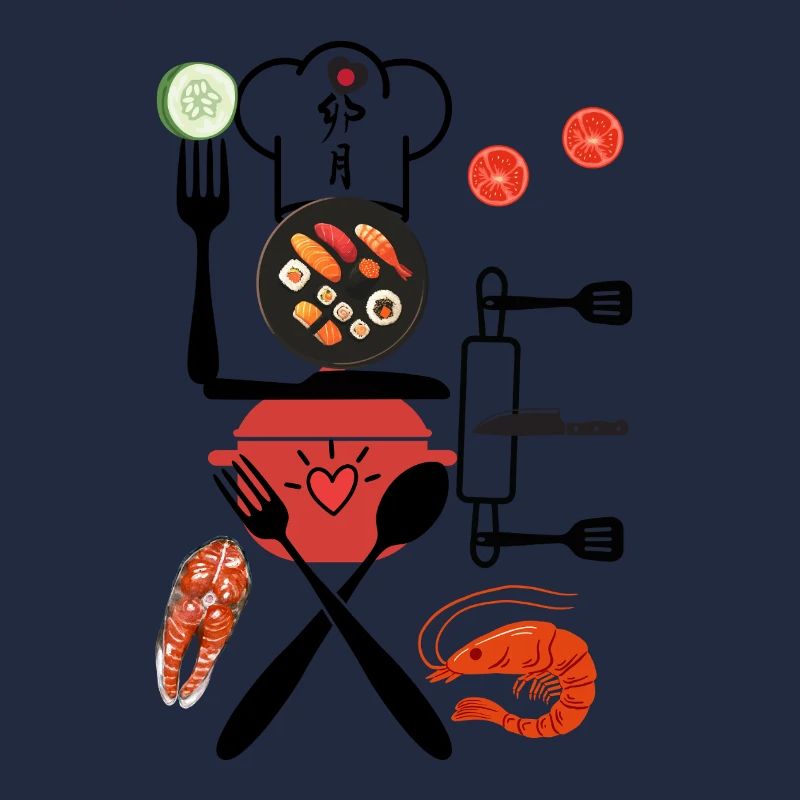 Sushi-Grill-Meeresfrüchte-Stil