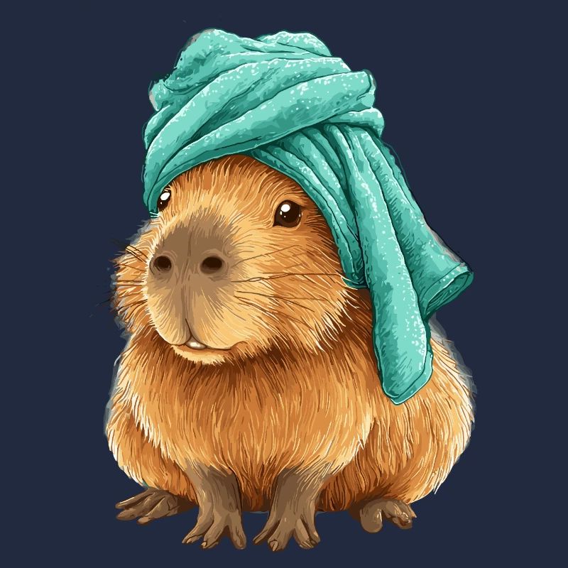 Wasserschwein mit Tuch