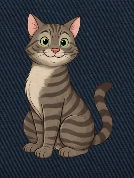 Niedliche Cartoon-Tabby-Katze