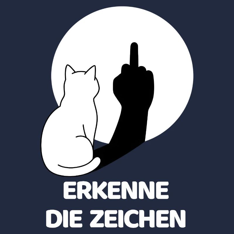 Recognize the Signs Cat Middle Finger Shadow