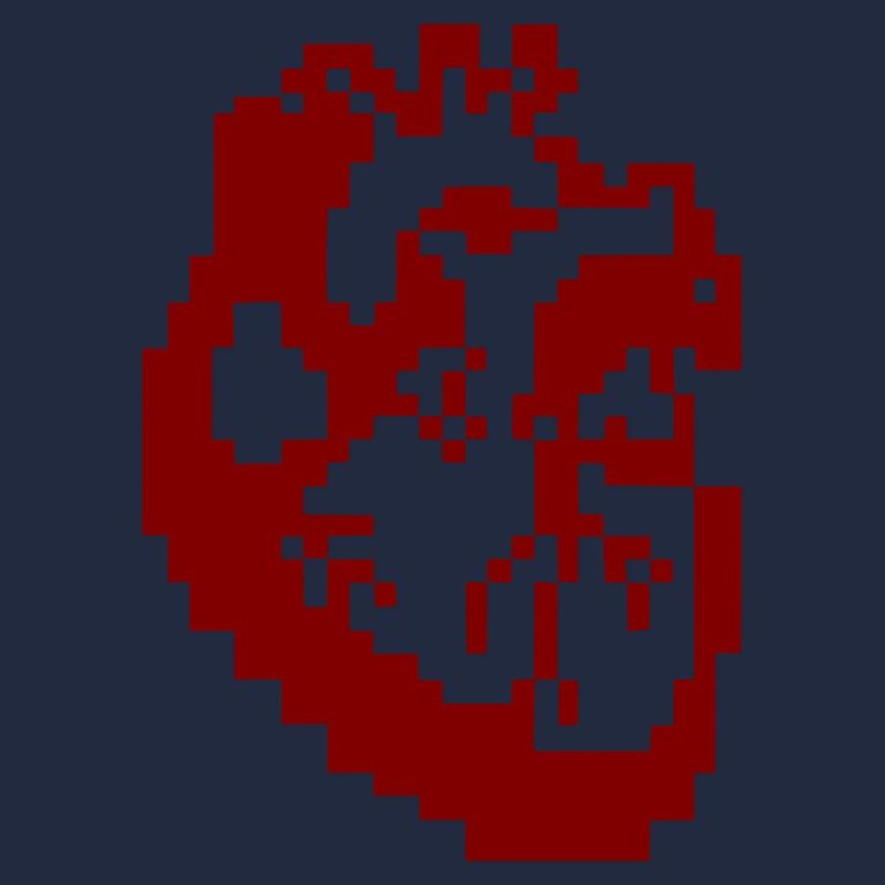 Schwarzes Herz Pixel Anatomie