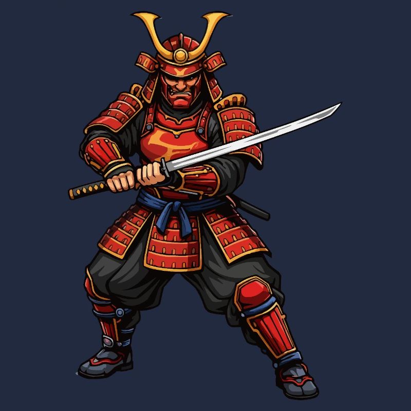 Samurai Krieger in Rot