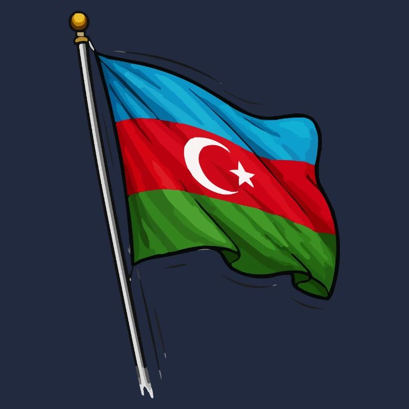 Aserbaidschan Flagendesign