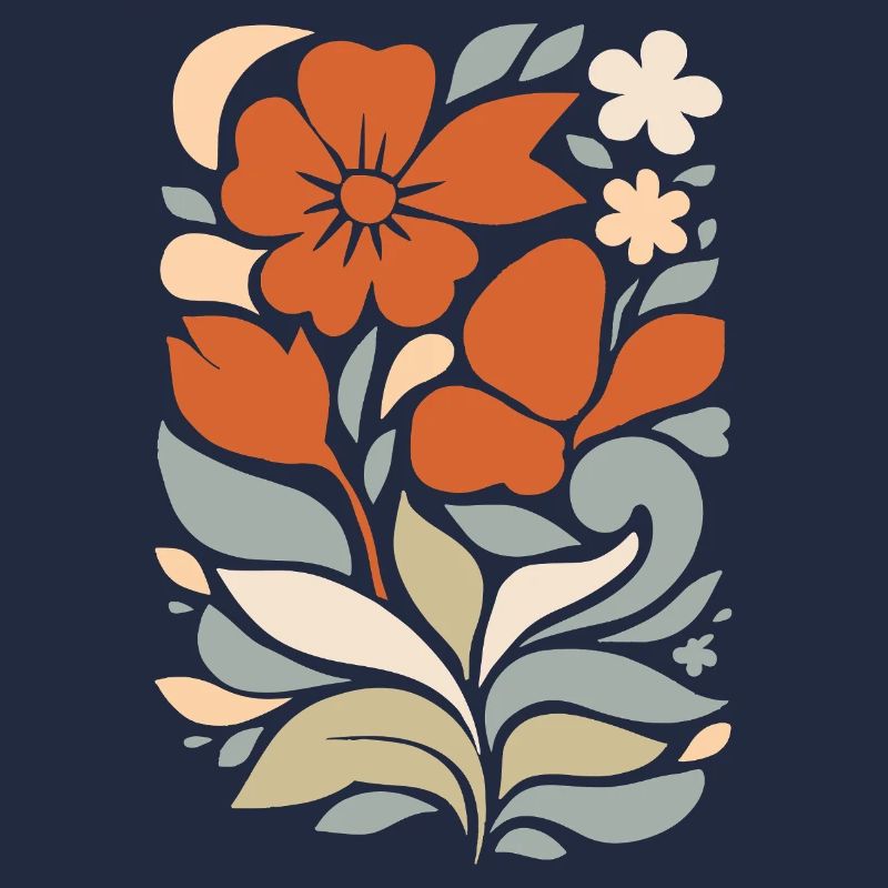 Abstraktes Blumen Muster Illustration