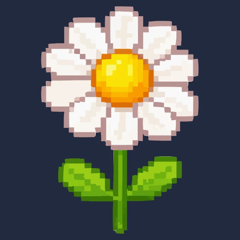Pixelige Daisy Blume Illustration