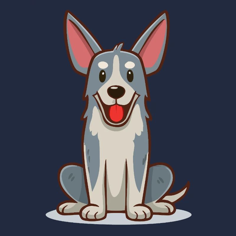Small, funny, gray dog (comic)