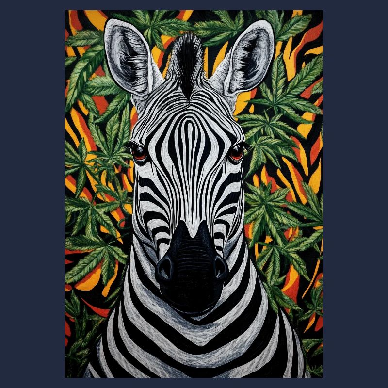 Zebra im Cannabis-Dschungel