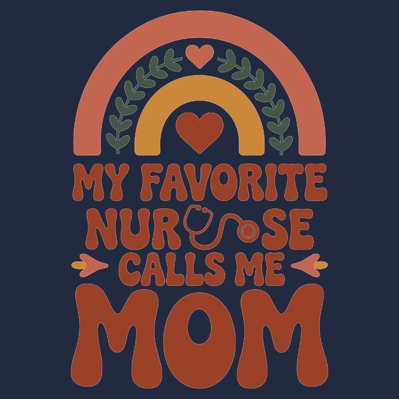 Mon infirmière préférée m’appelle maman - Boho Rainbow