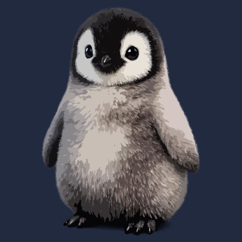 Soft Penguin Chick Illustration