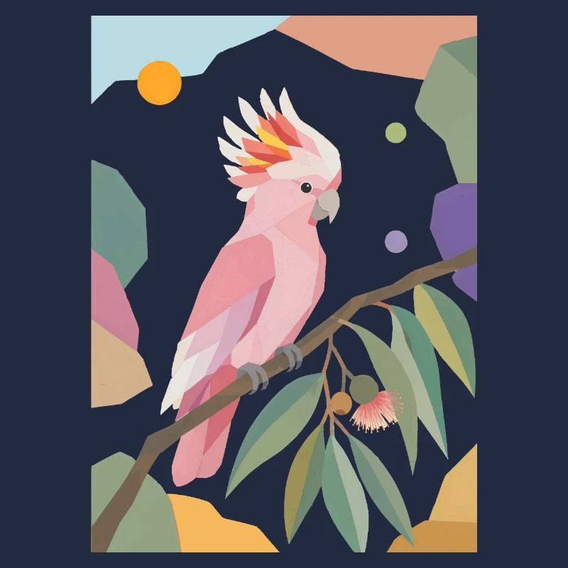 Oiseau perroquet cacatoès rose Design