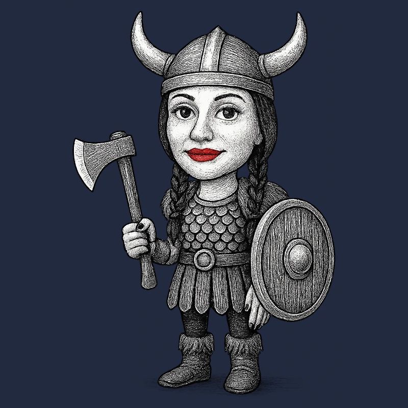 Wikinger-Rotlippen-Krieger