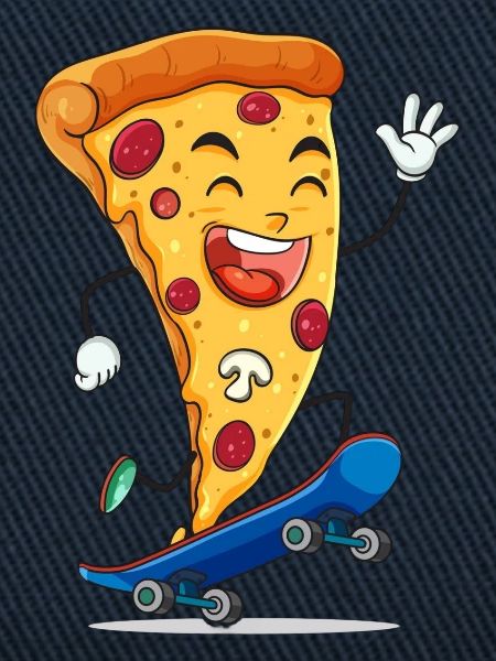 Pizza Slice Skater Cheer