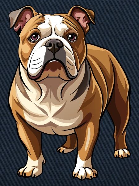 Bulldog-Hund-Stand