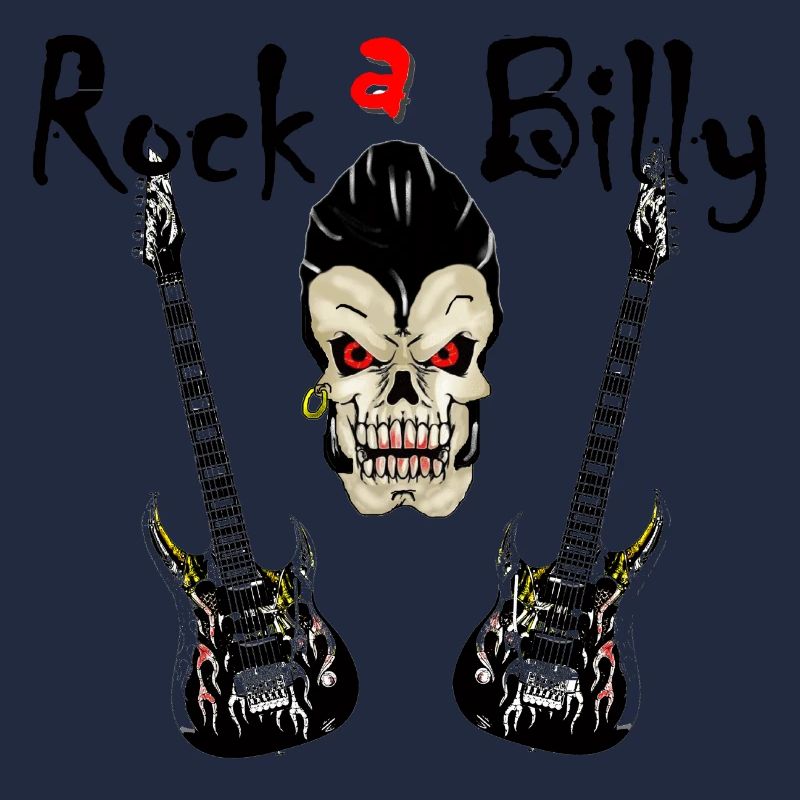 skull rockabilly