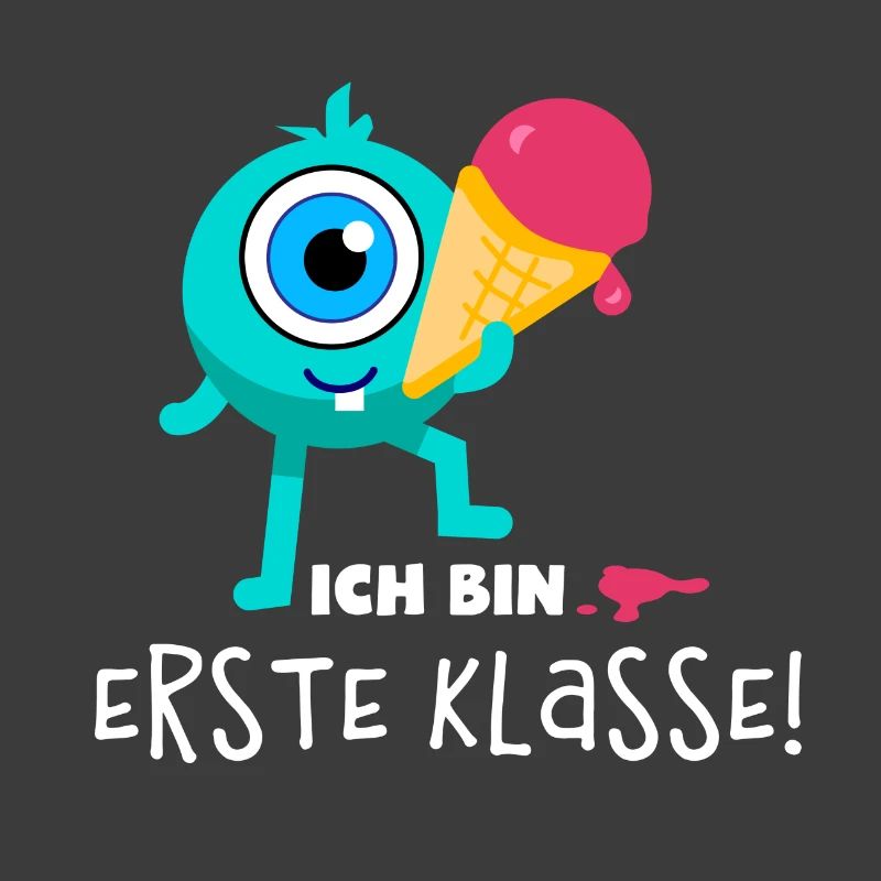 Schulstart Monster Erdbeer