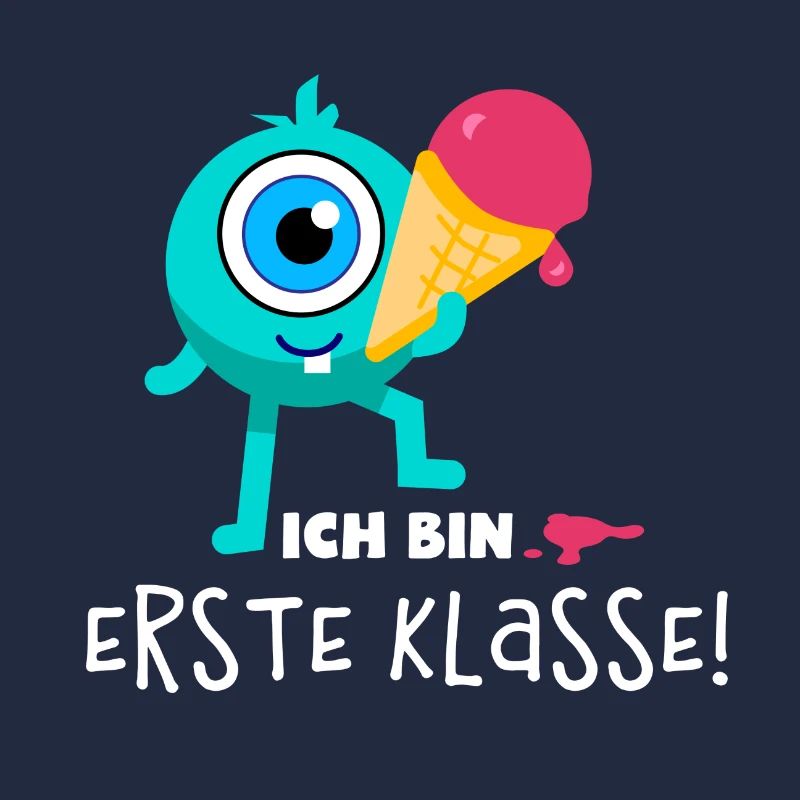 Schulstart Monster Erdbeer