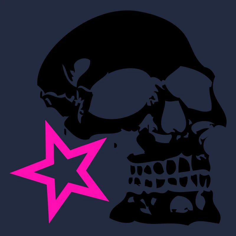 Schädel Schädel Profil Stern Logo