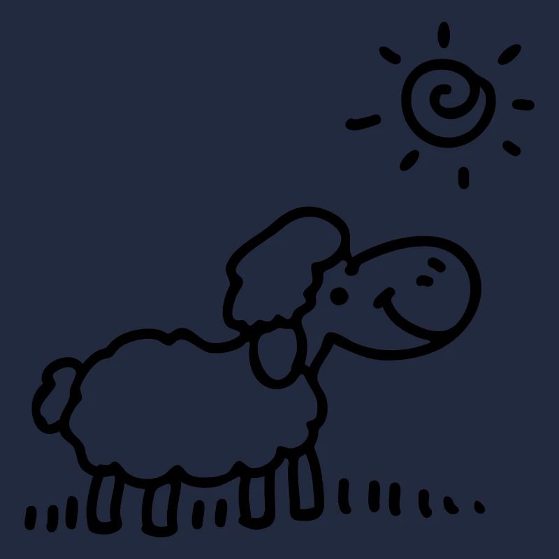 Sheep sun - line
