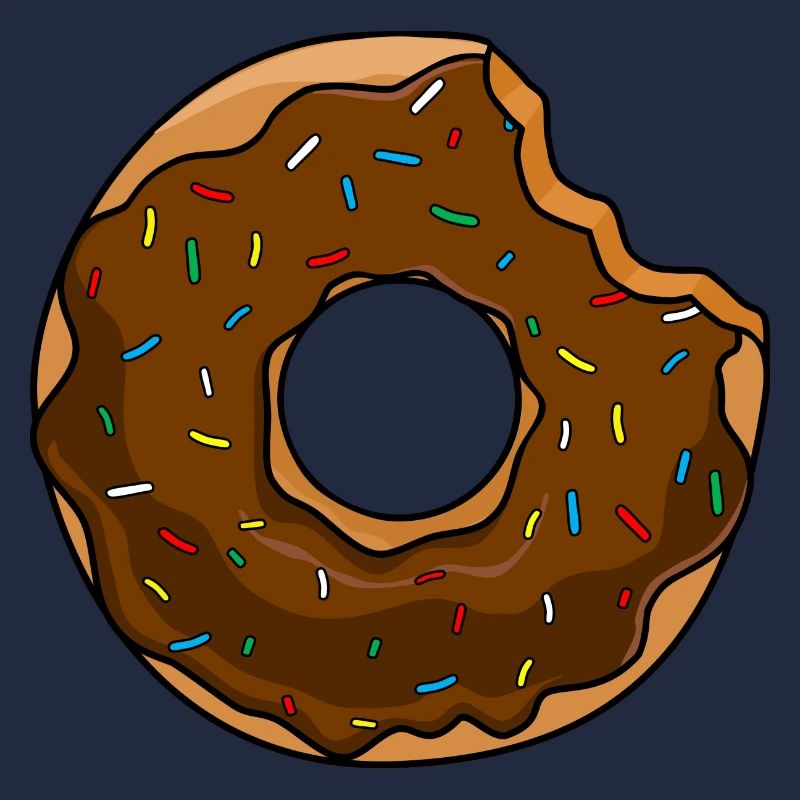 Donut mit Biss Schokolade