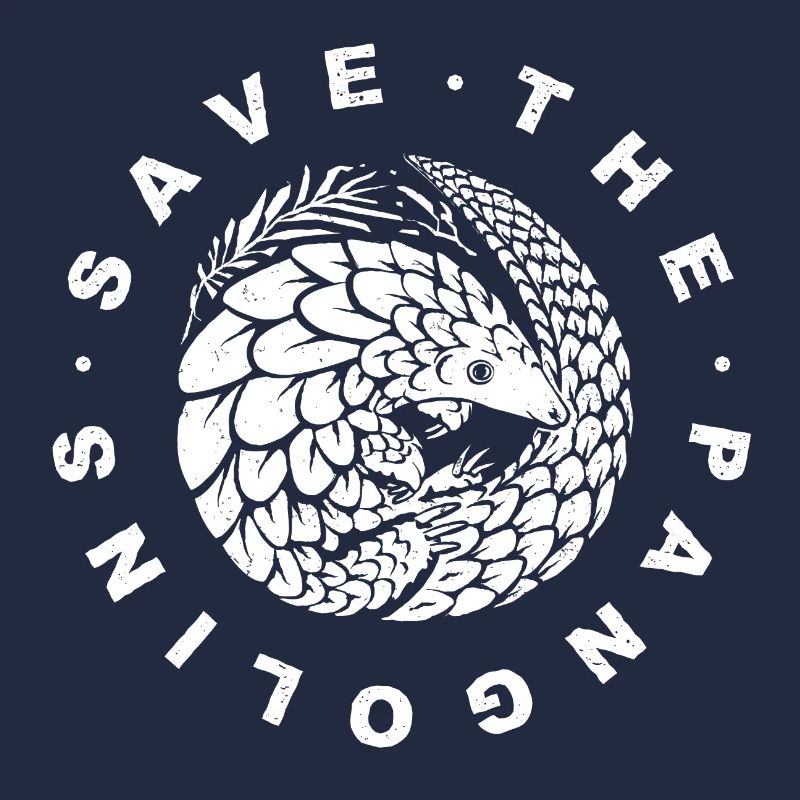 Save The Pangolins - Rustic Round Icon
