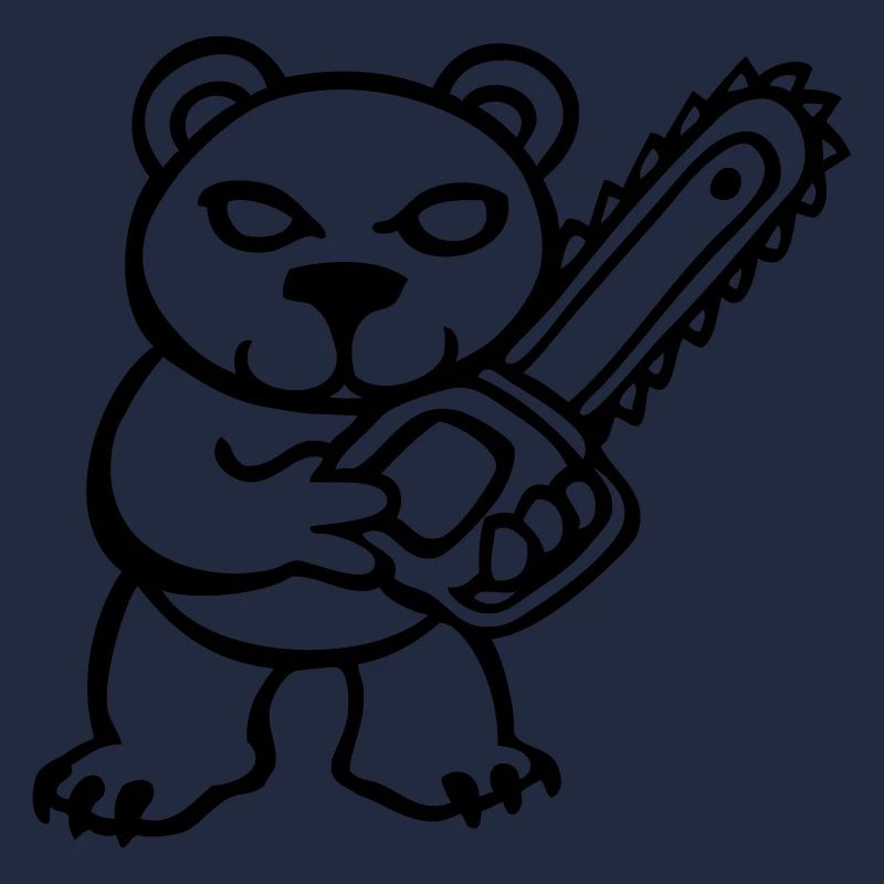 teddy bear pruner bear chainsaw fun naughty