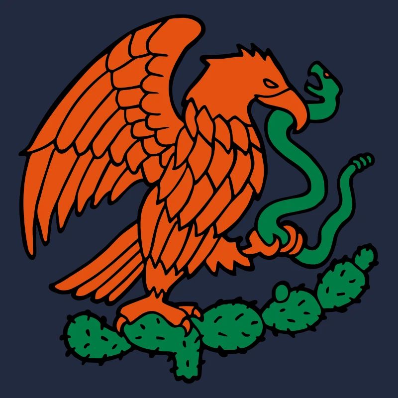 mexico eagle snake cactus mexico mexican