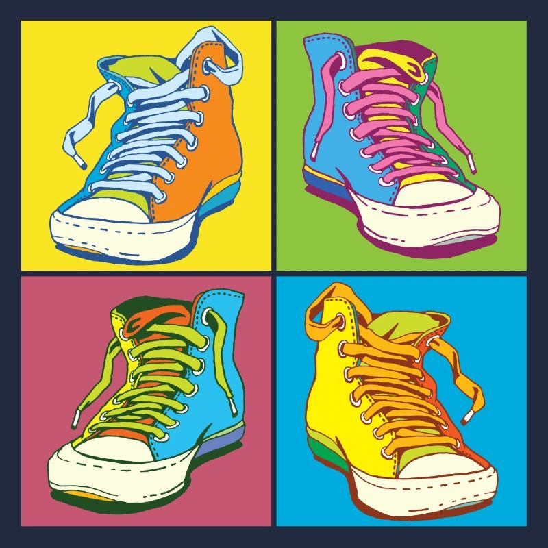 Andy Warhol Pop-Art Schuhe