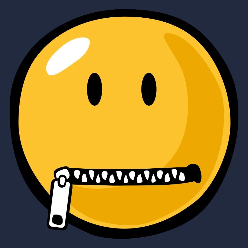 Smiley zipped mouth