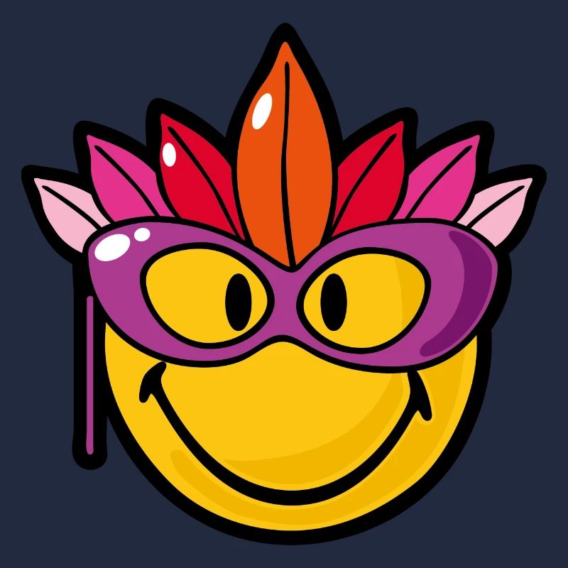 Smiley Mardi Gras