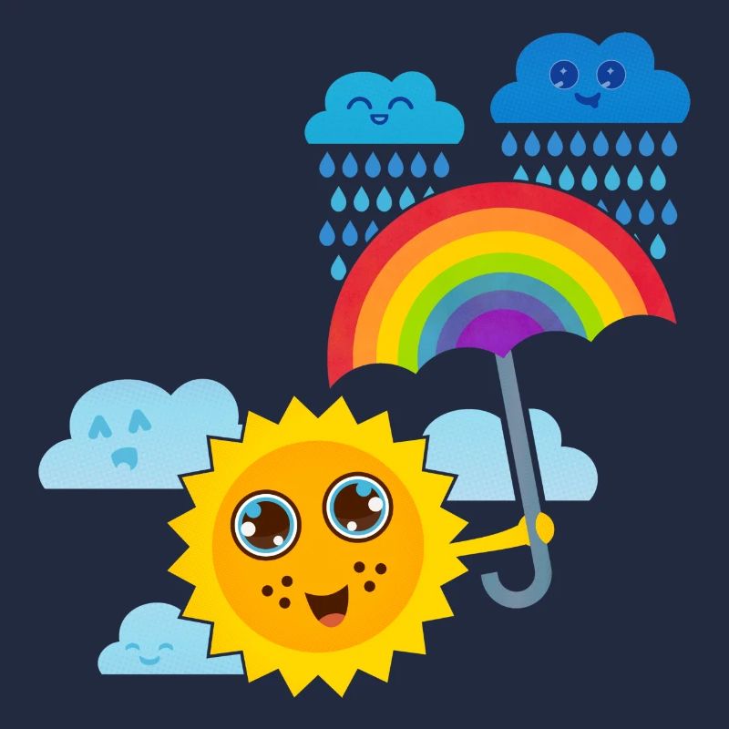 Sonne & Regenbogen-Schirm