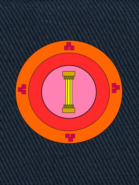 Emblem with column