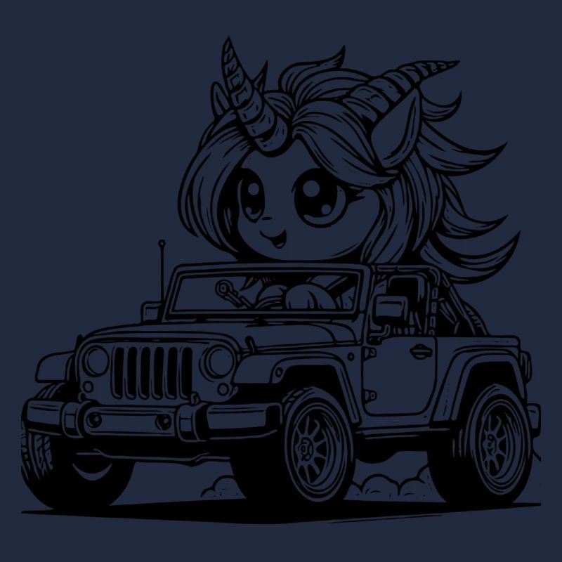 Einhorn-Auto Kawaii