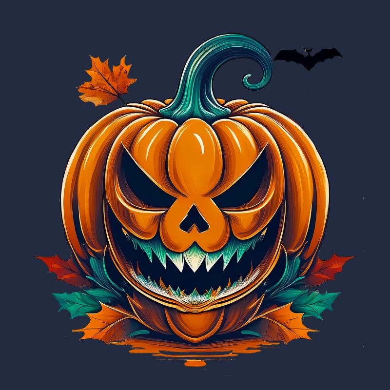 Wild angry pugnacious combative Halloween Pumkin